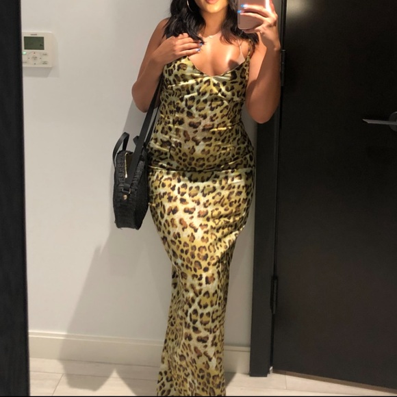 Leopard Print Maxi Dress - Picture 1 of 2